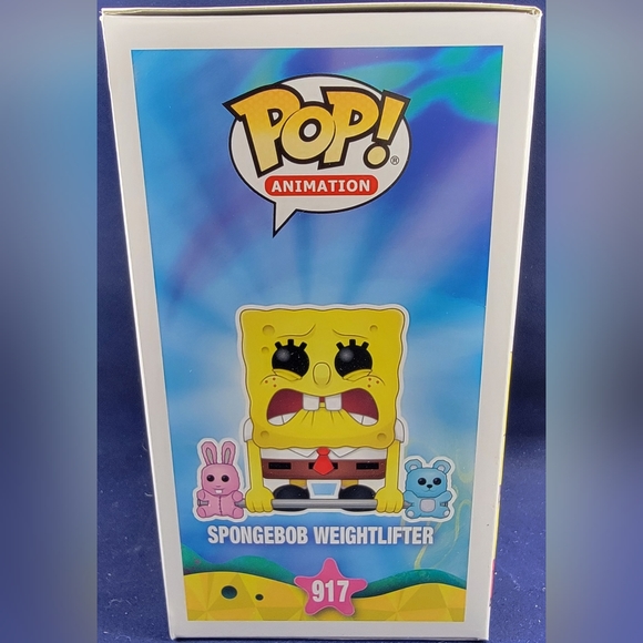 SpongeBob weightlifter hot topic exclusive funko # 917 (nib) with pop protector - Picture 6 of 7